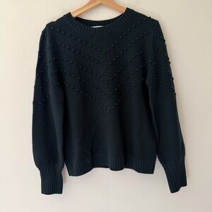 Amour Vert Wool Daria Sweater Green Dark Teal Size Medium Bobbles Classic